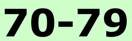 Grafik Die Grafik zeigt die Zahlen 70 bis 79