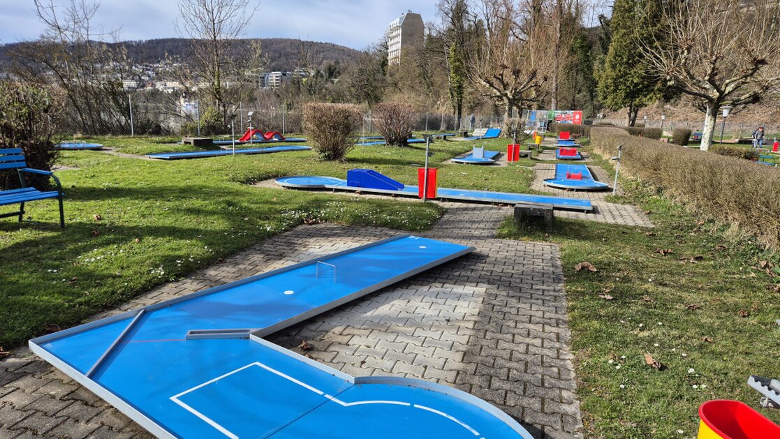 Das Bild zeigt einen Ausschnitt der Cobigolf-Anlage in Waldshut